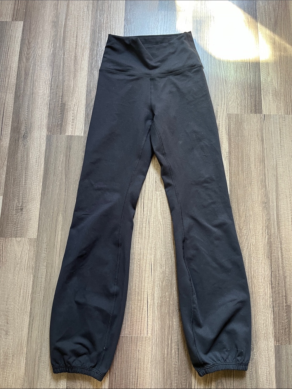 aerie Black High-Waist Lounge Leggings with Cuffed Ankles
